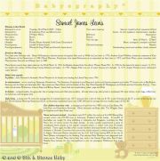 Babyography® Birth Certificate Design 2 (30.5cms x 30.5cms Yellow Unframed/Laminated/Framed/ Canvas or MDF Block Mounted
